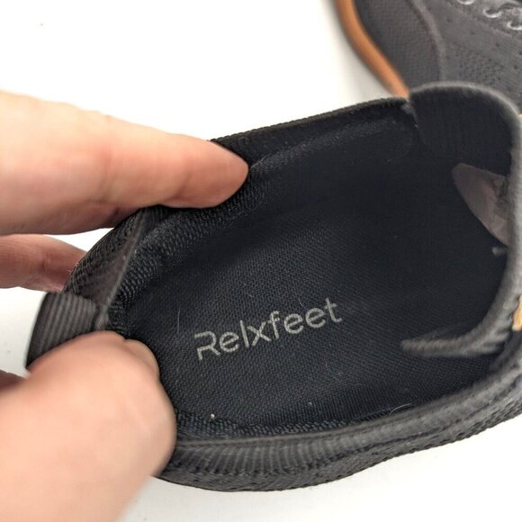 Relxfeet Men's 9 (43) Barefoot Sneakers Mesh Oxfords WIDE Toe Box Athletic Black - Picture 7 of 8